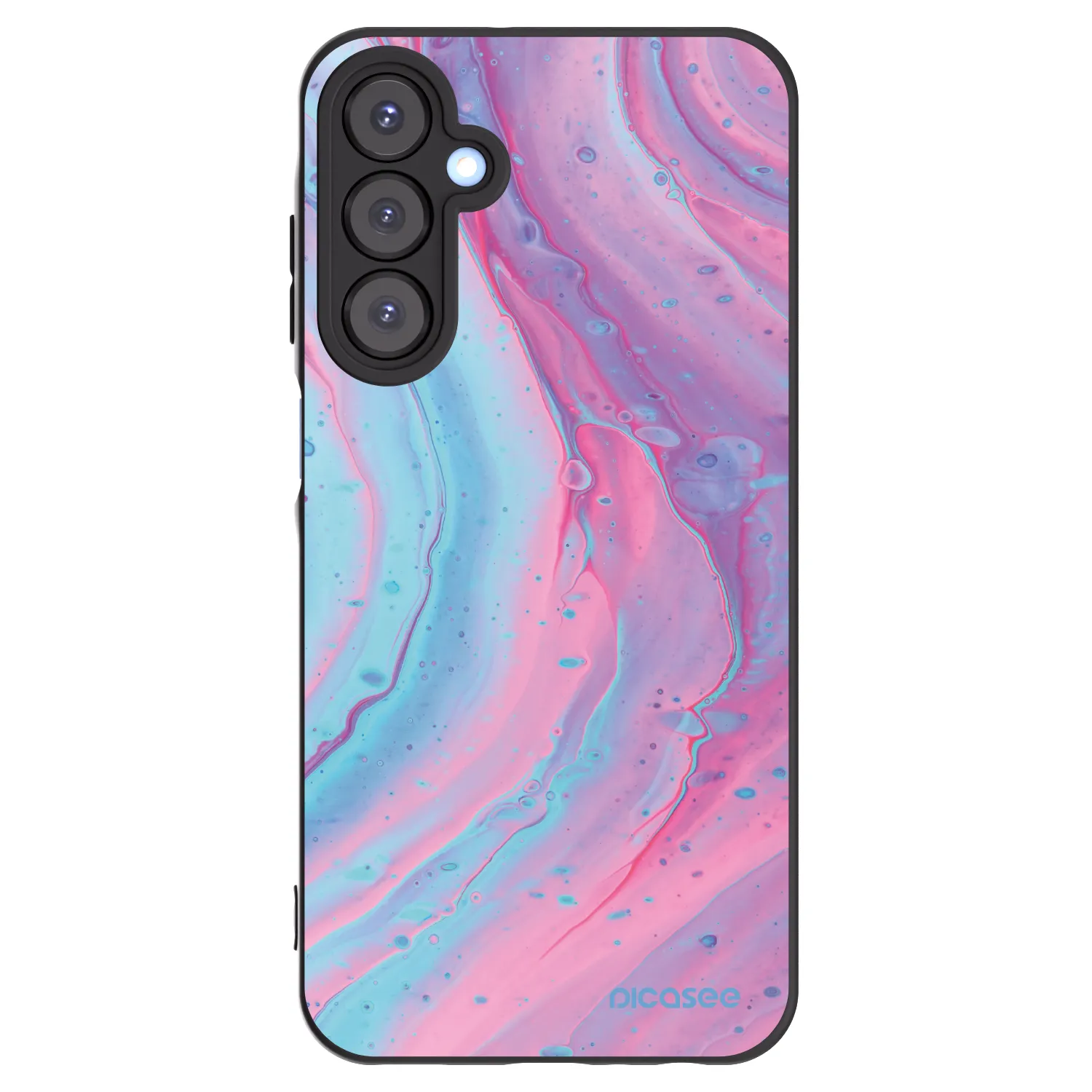 Picasee husă neagră din silicon pentru Samsung Galaxy A25 A256B 5G - Pink liquid