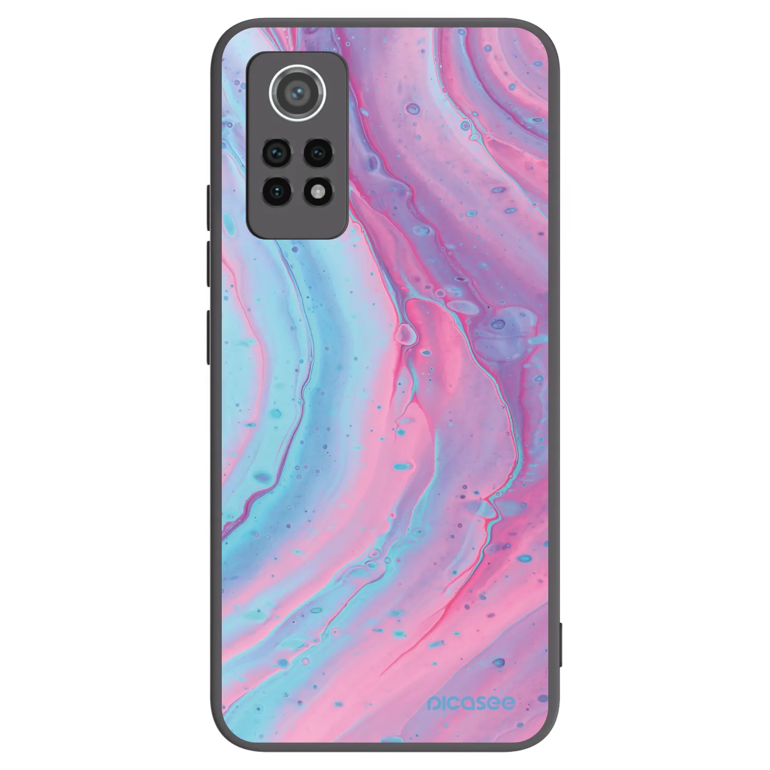 Picasee husă neagră din silicon pentru Xiaomi Redmi Note 12 Pro 4G - Pink liquid