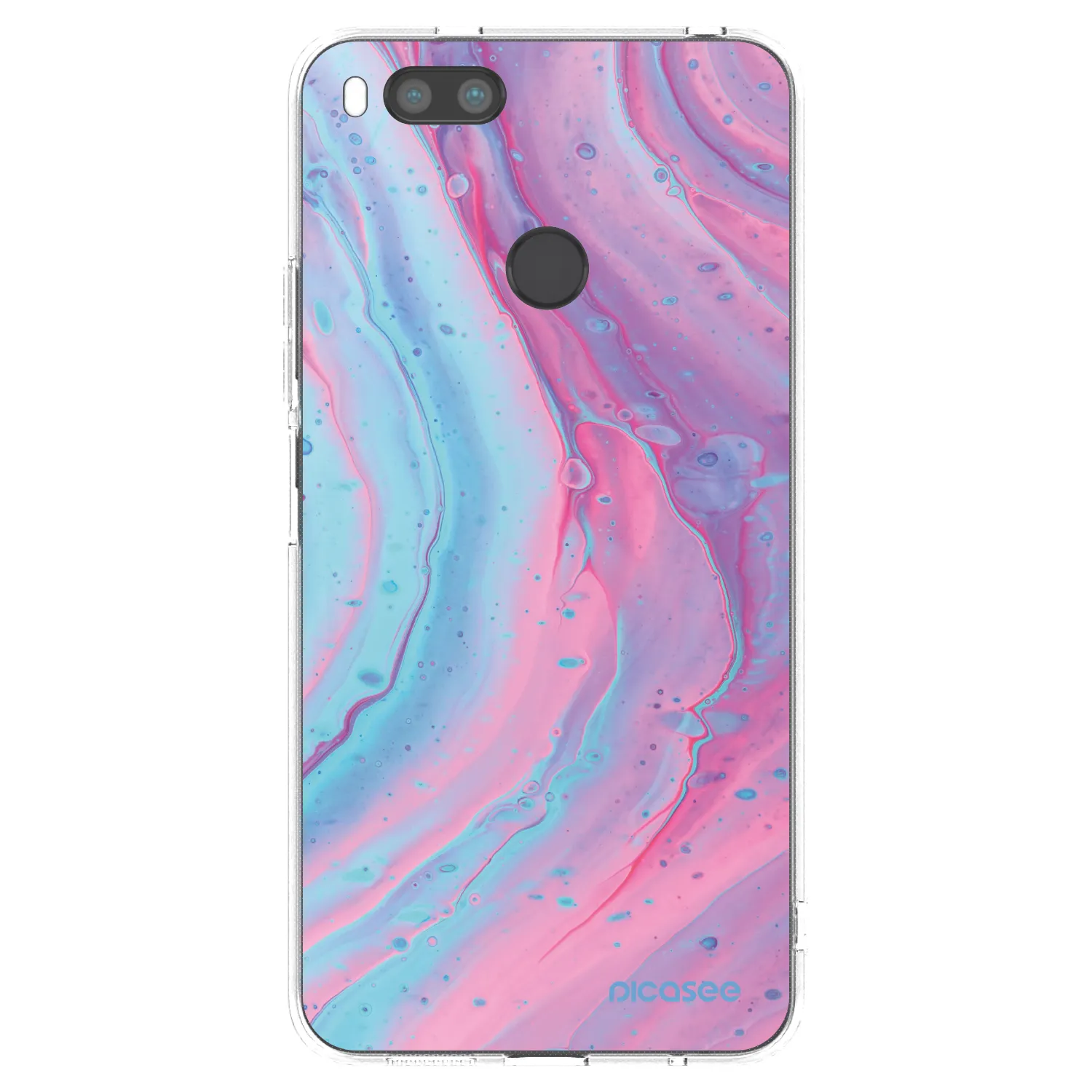 Picasee husă transparentă din silicon pentru Xiaomi Mi A1 Global - Pink liquid