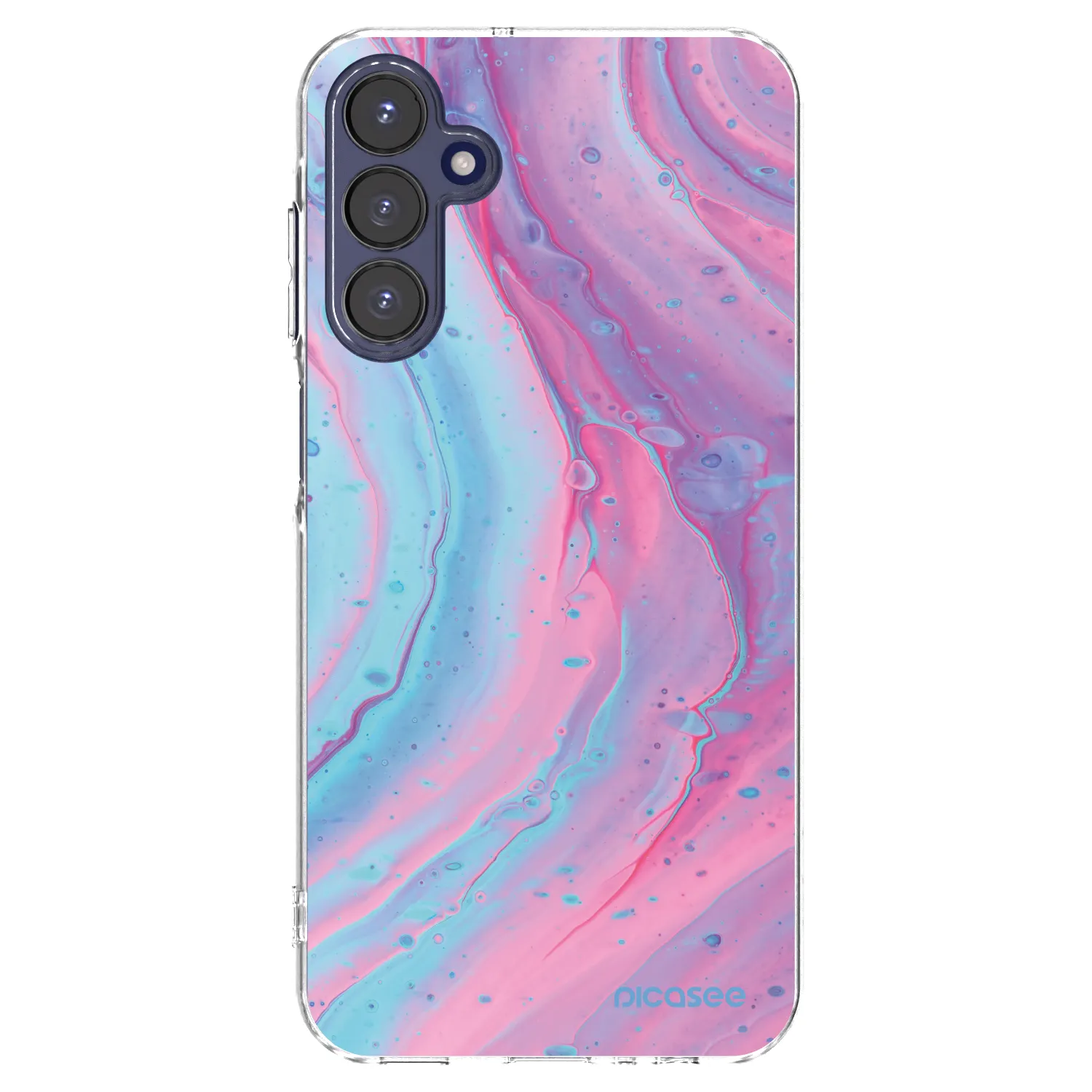 Picasee husă transparentă din silicon pentru Samsung Galaxy A15 A155F 4G - Pink liquid