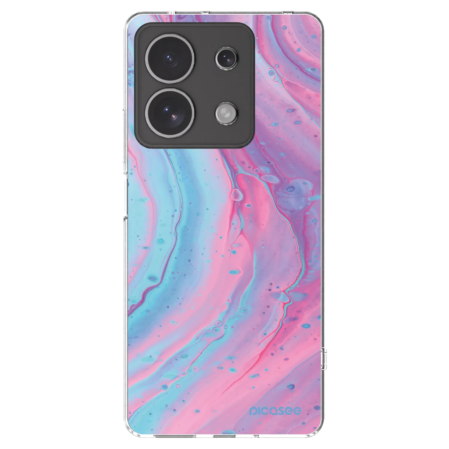 Picasee husă transparentă din silicon pentru Xiaomi Redmi Note 13 4G - Pink liquid