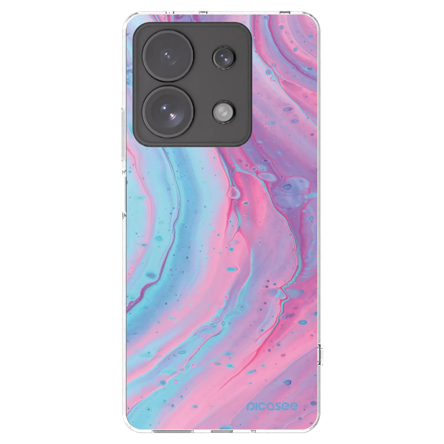 Picasee husă transparentă din silicon pentru Xiaomi Redmi Note 13 Pro 4G - Pink liquid