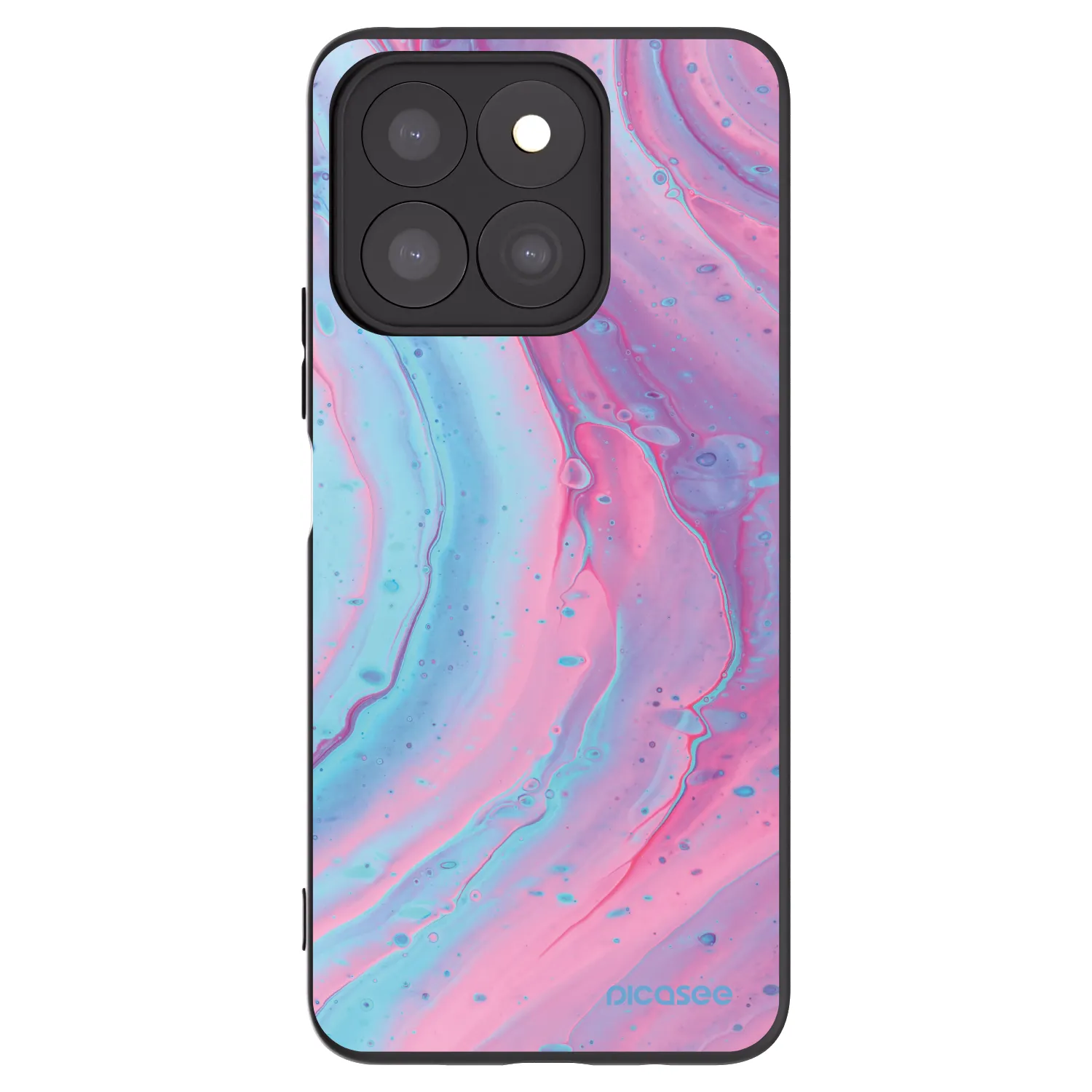 Picasee husă neagră din silicon pentru Honor X8b - Pink liquid