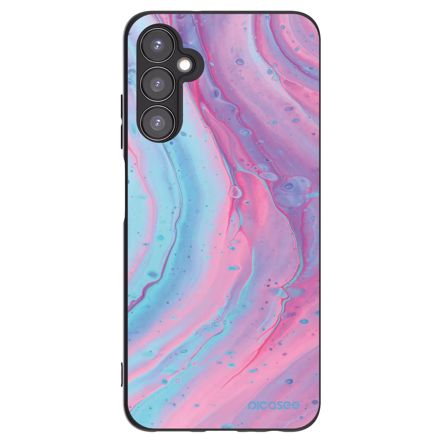 Picasee husă neagră din silicon pentru Samsung Galaxy A05s A057G - Pink liquid