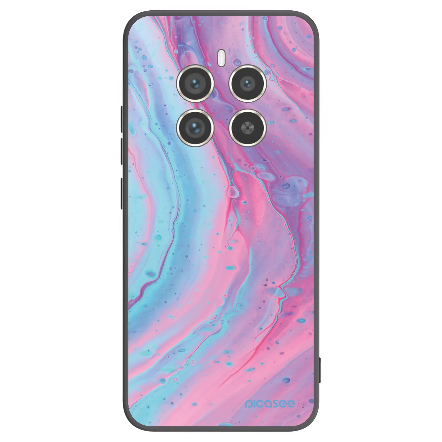 Picasee husă neagră din silicon pentru Realme 12 Pro 5G - Pink liquid