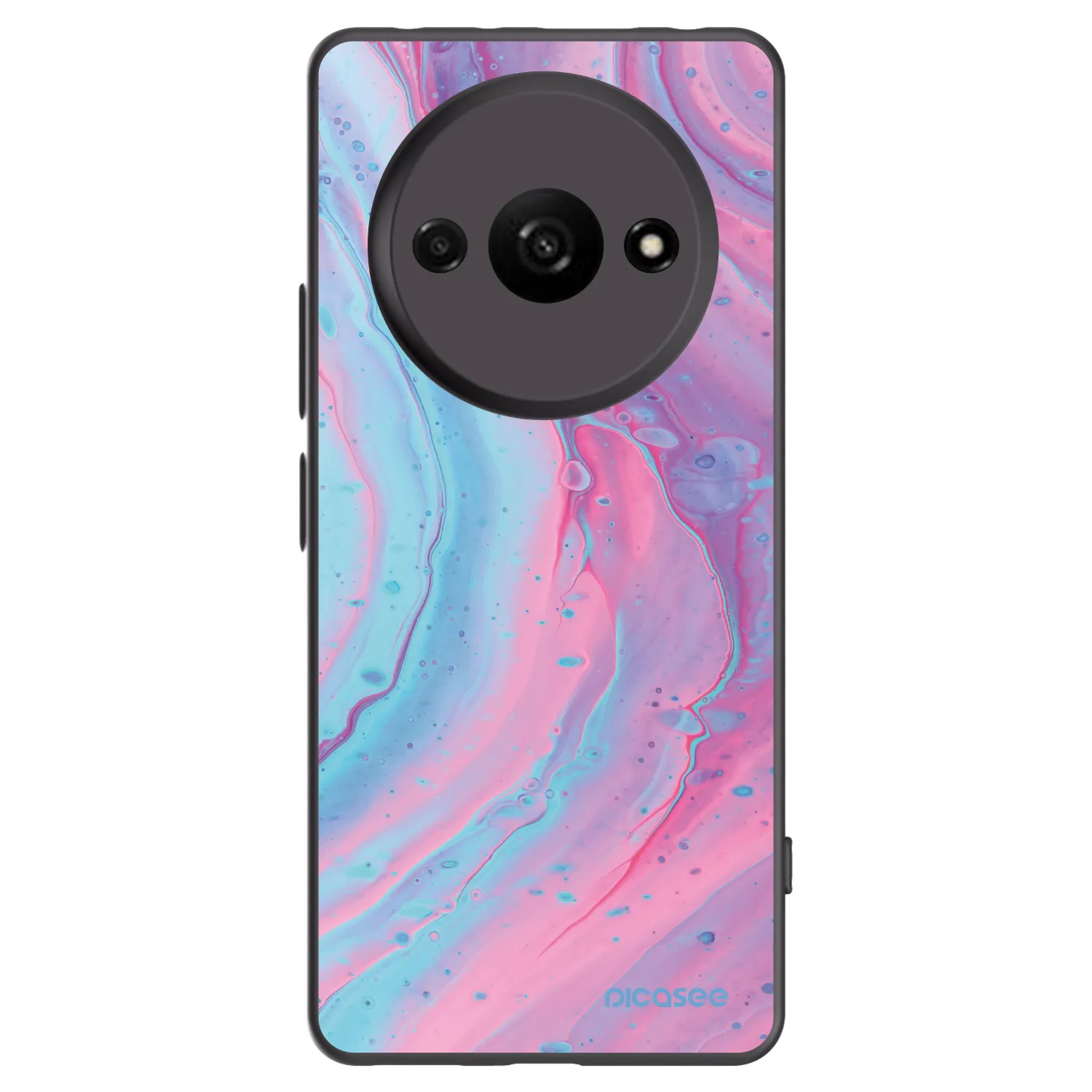 Picasee husă neagră din silicon pentru Xiaomi Redmi A3 - Pink liquid