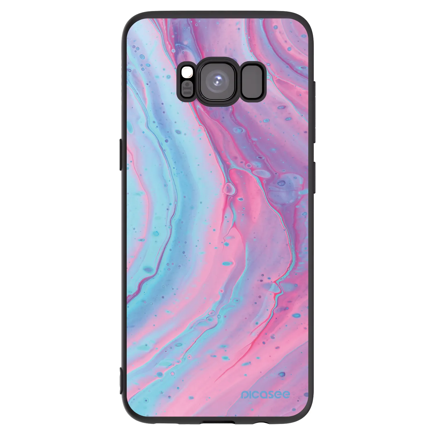 Picasee husă neagră din silicon pentru Samsung Galaxy S8 G950F - Pink liquid