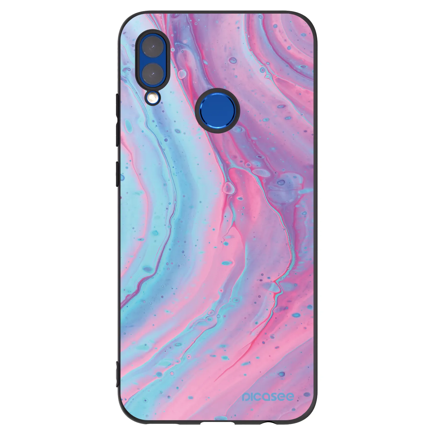 Picasee husă neagră din silicon pentru Honor 10 Lite - Pink liquid