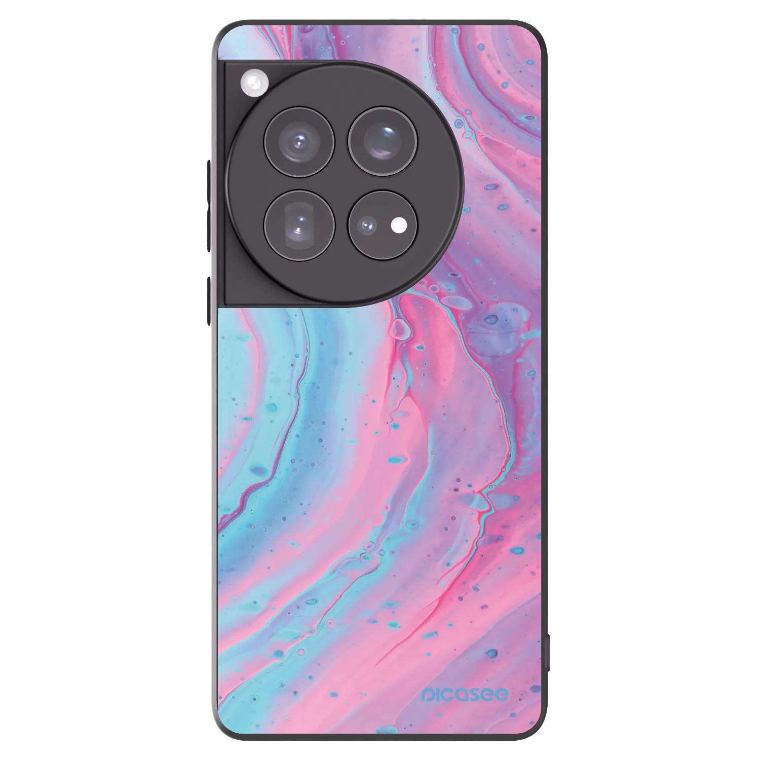 Picasee husă neagră din silicon pentru OnePlus 12 5G - Pink liquid