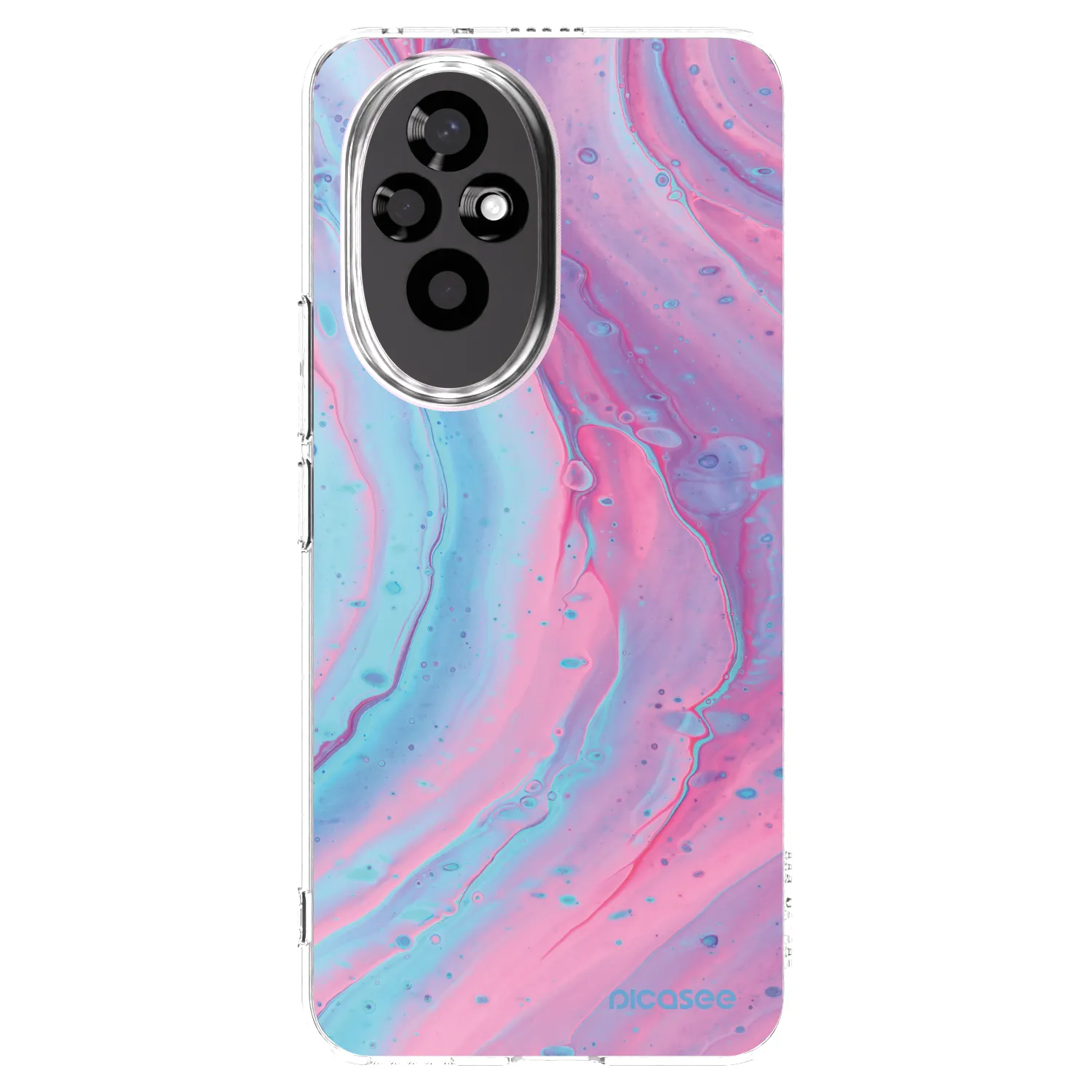 Picasee husă transparentă din silicon pentru Honor 200 Pro 5G - Pink liquid