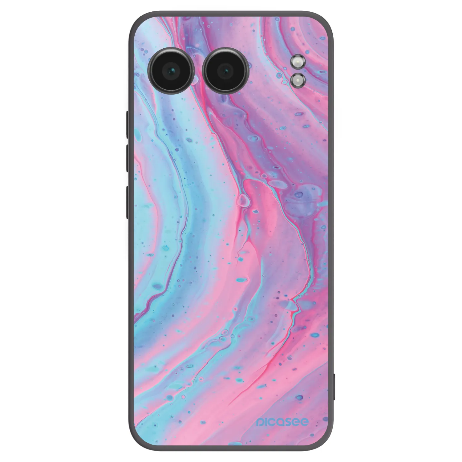 Picasee husă neagră din silicon pentru OnePlus Nord 4 - Pink liquid