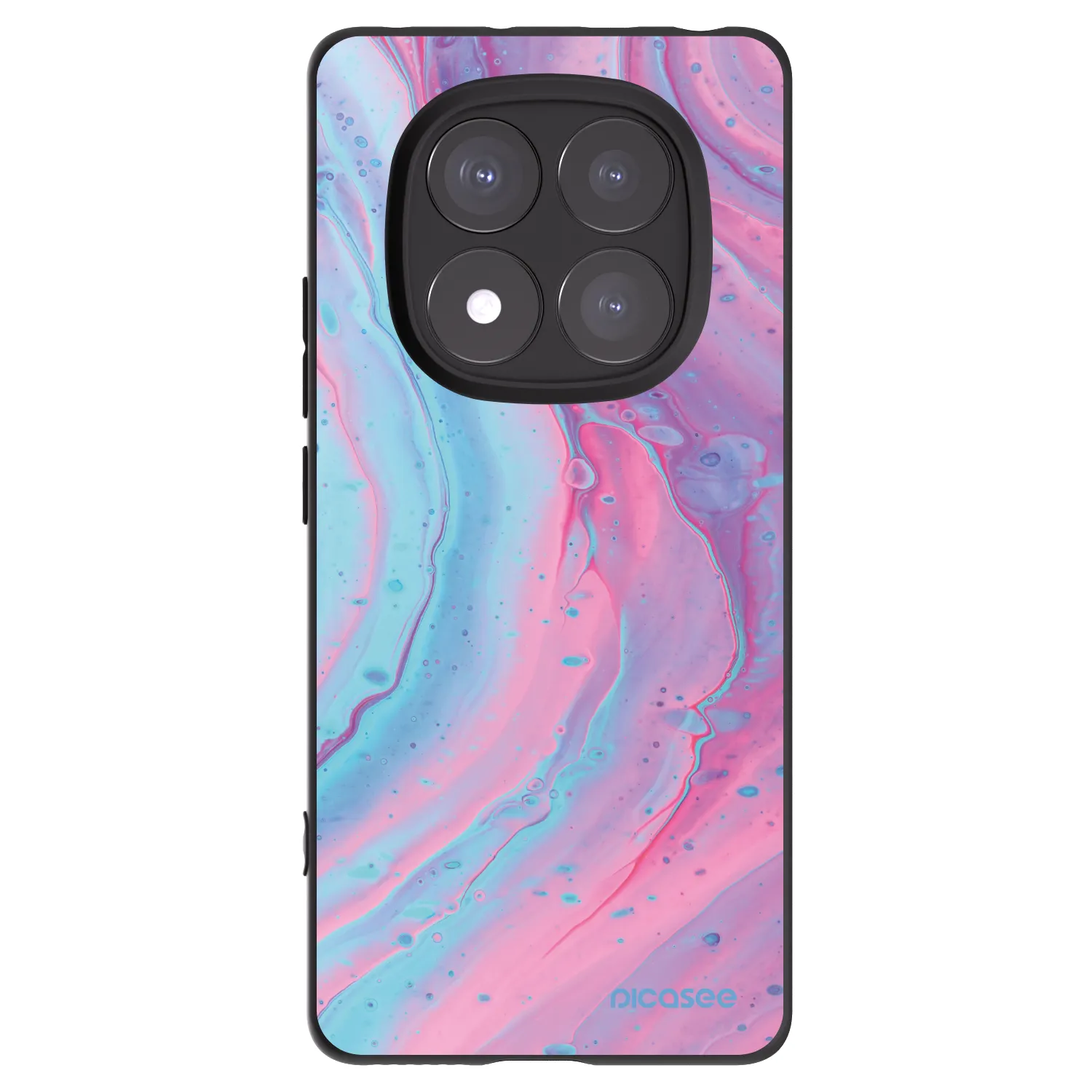 Picasee husă neagră din silicon pentru Xiaomi Redmi Note 14 Pro 5G - Pink liquid