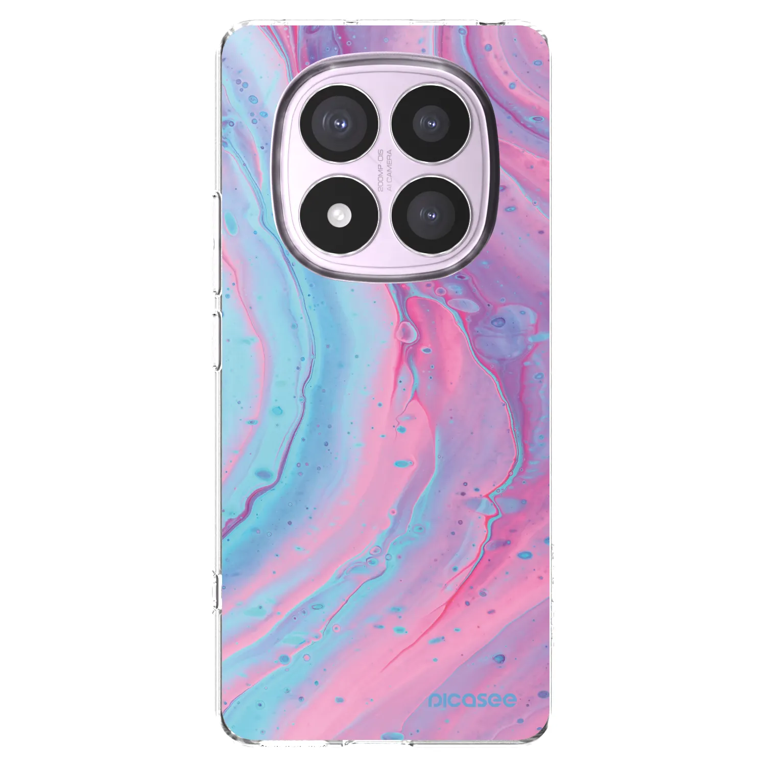Picasee husă transparentă din silicon pentru Xiaomi Redmi Note 14 Pro 5G - Pink liquid