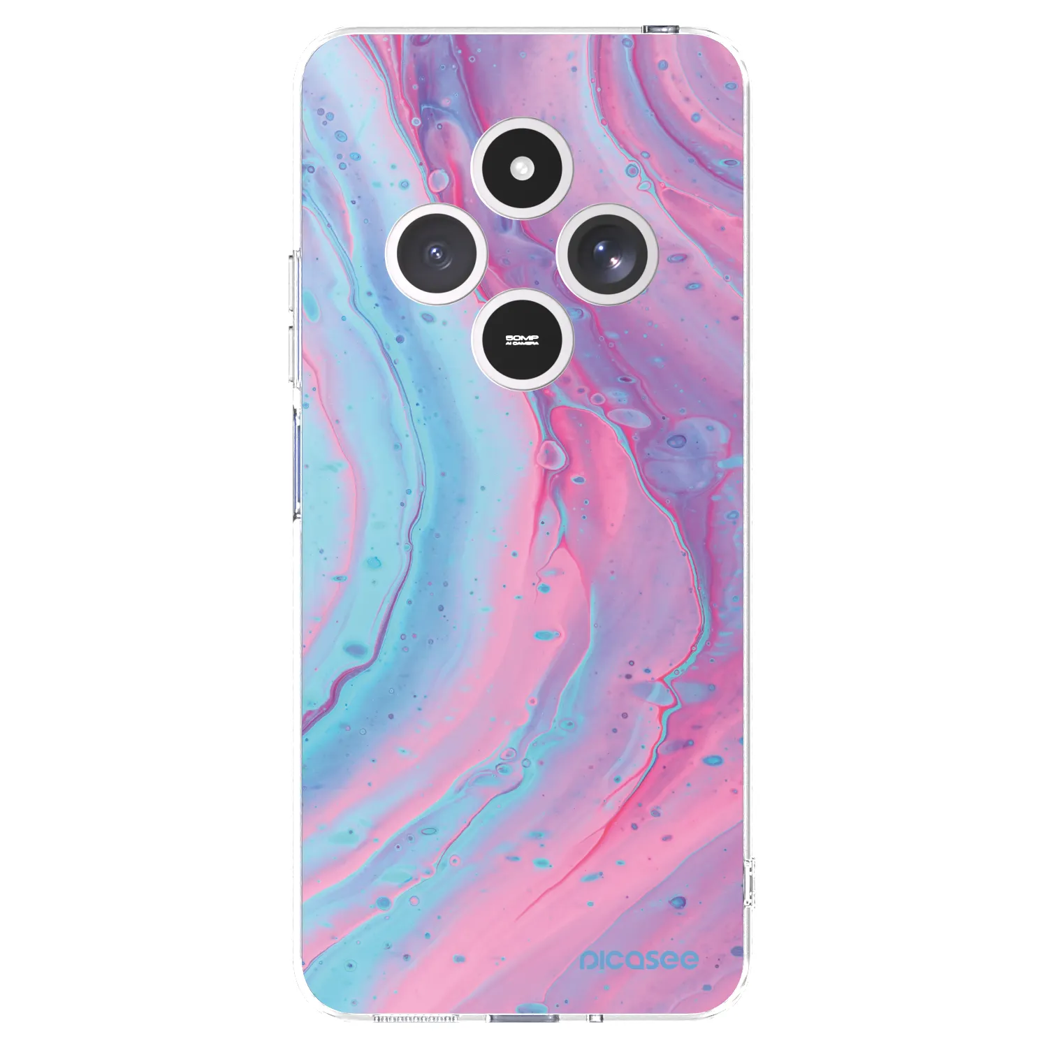 Picasee husă transparentă din silicon pentru Xiaomi Redmi 14C - Pink liquid