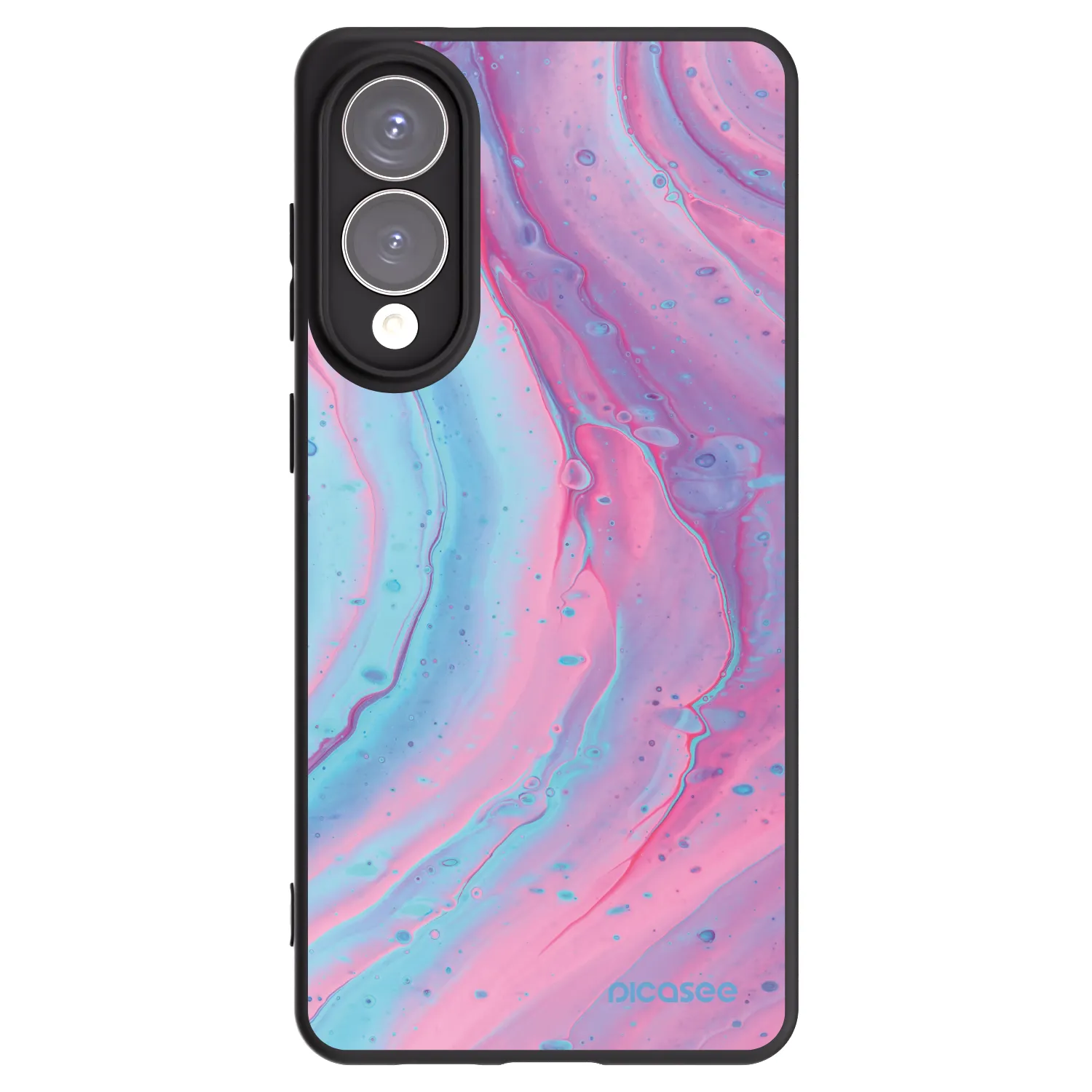 Picasee husă neagră din silicon pentru Samsung Galaxy S25 Edge 5G - Pink liquid
