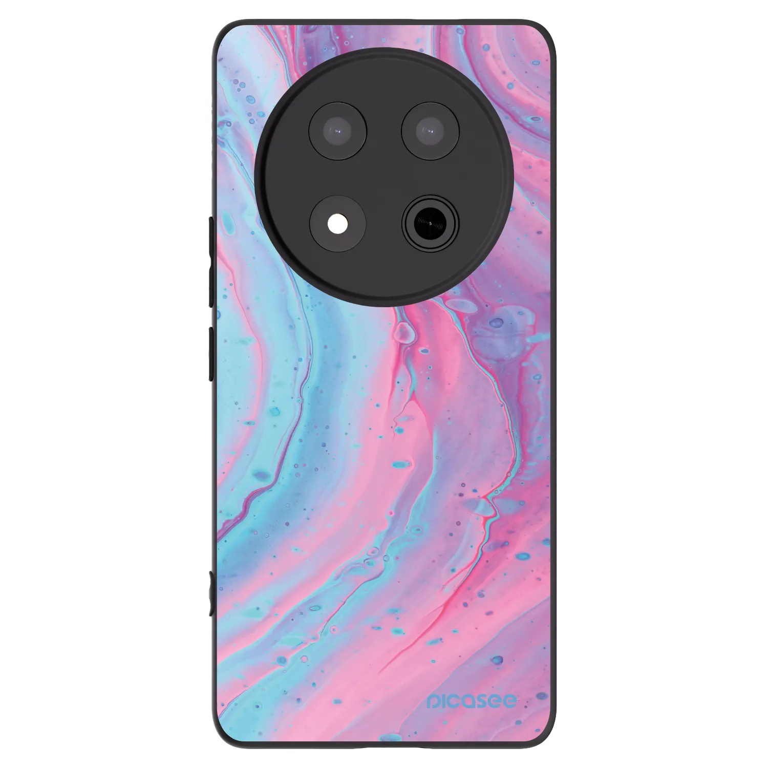 Picasee husă neagră din silicon pentru Honor Magic7 Lite 5G - Pink liquid