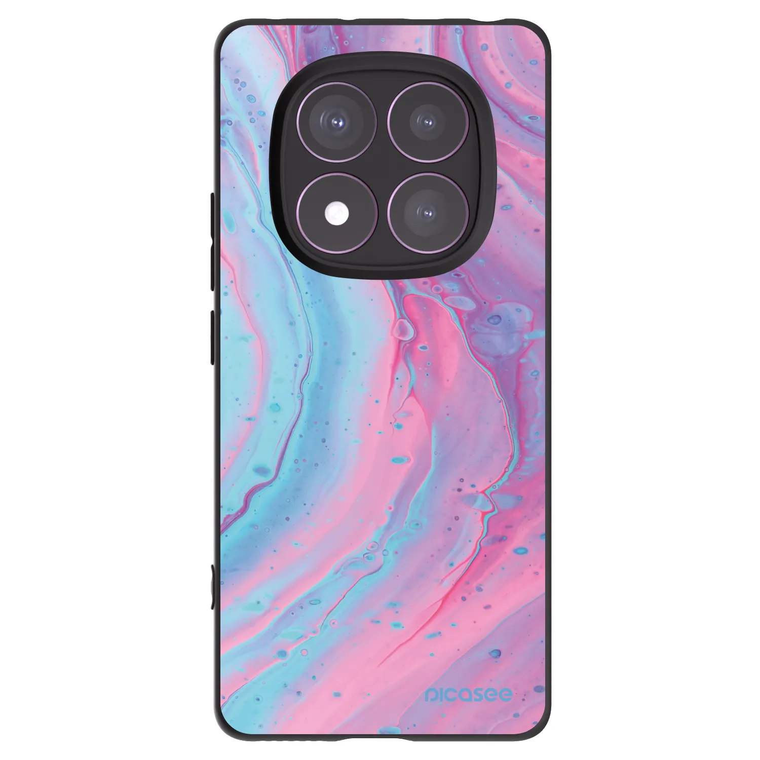 Picasee husă neagră din silicon pentru Xiaomi Redmi Note 14 Pro 4G - Pink liquid
