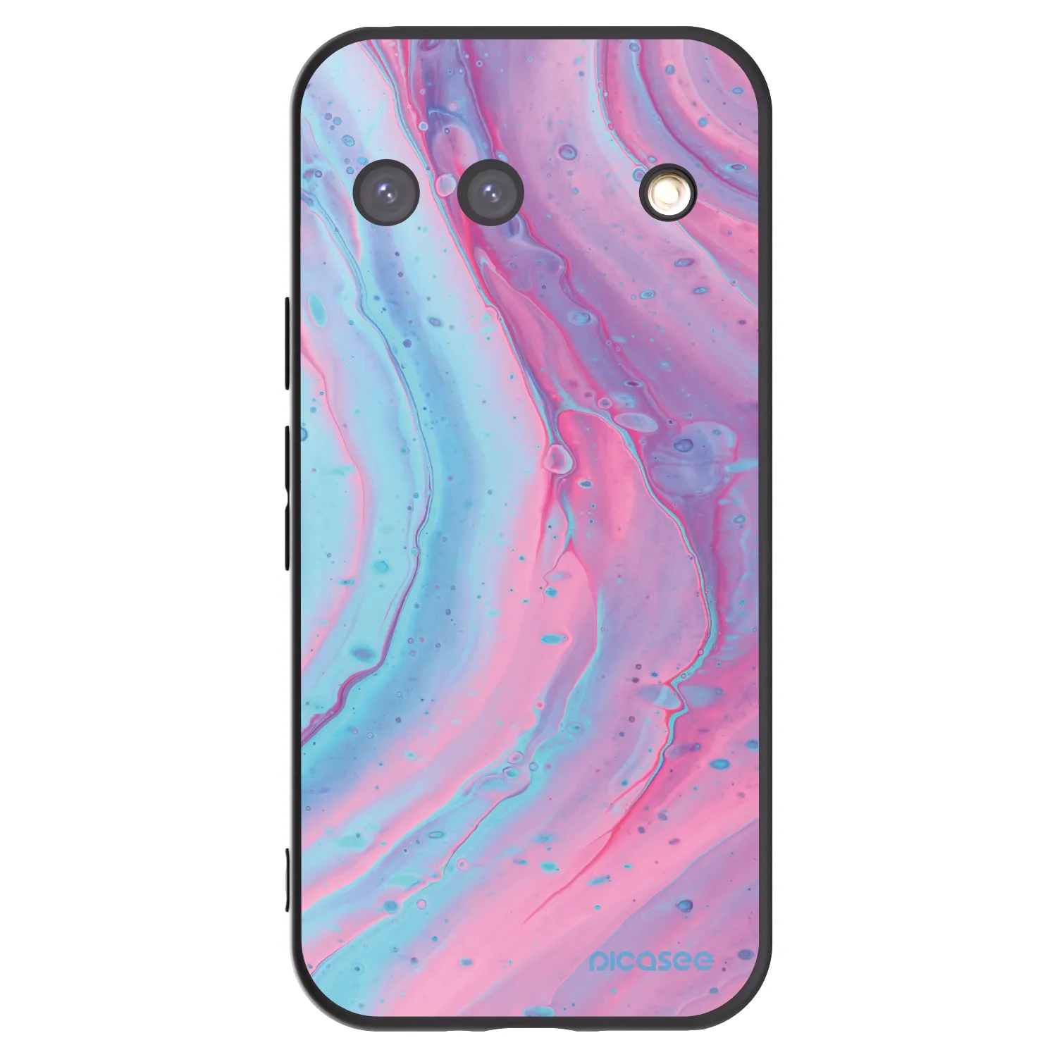 Picasee husă neagră din silicon pentru Google Pixel 9 - Pink liquid