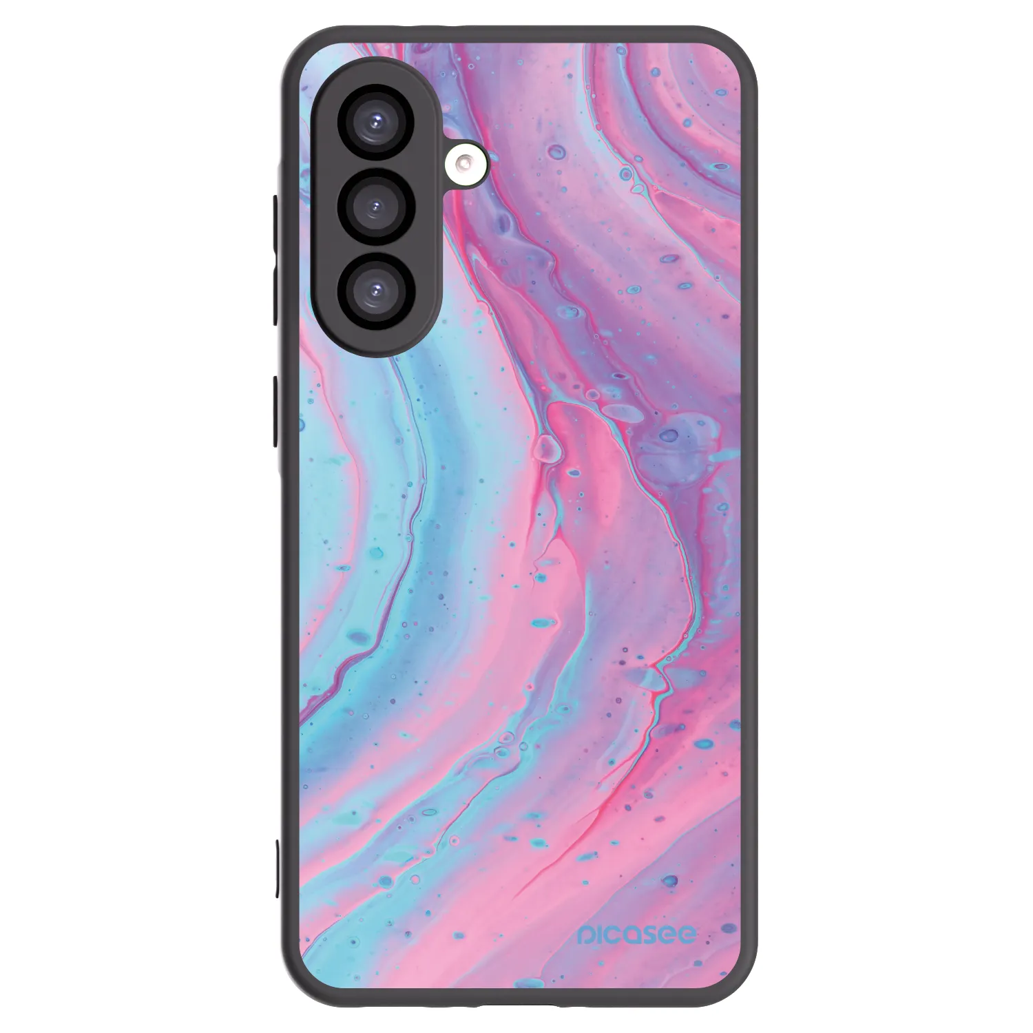 Picasee husă neagră din silicon pentru Samsung Galaxy A26 5G A266B - Pink liquid