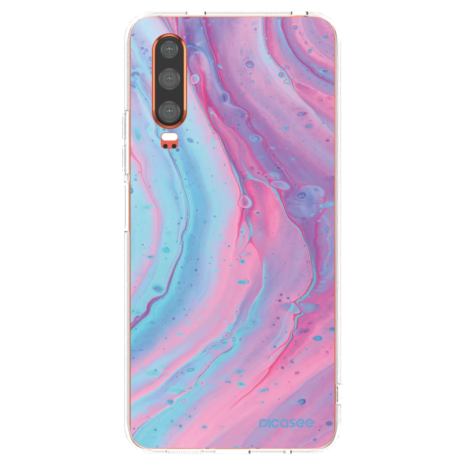 Picasee husă transparentă din silicon pentru Huawei P30 - Pink liquid