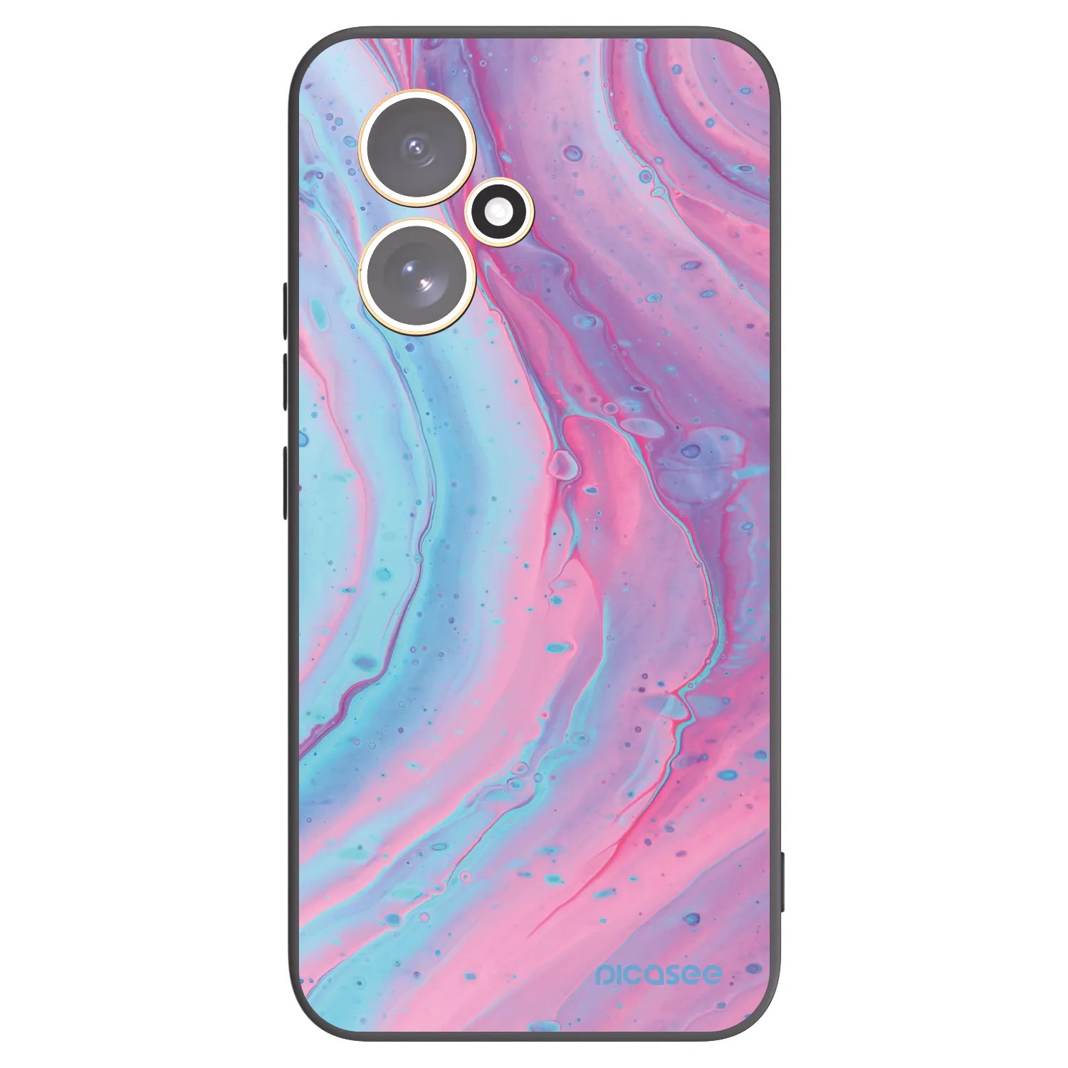 Picasee husă neagră din silicon pentru Honor 400 5G - Pink liquid