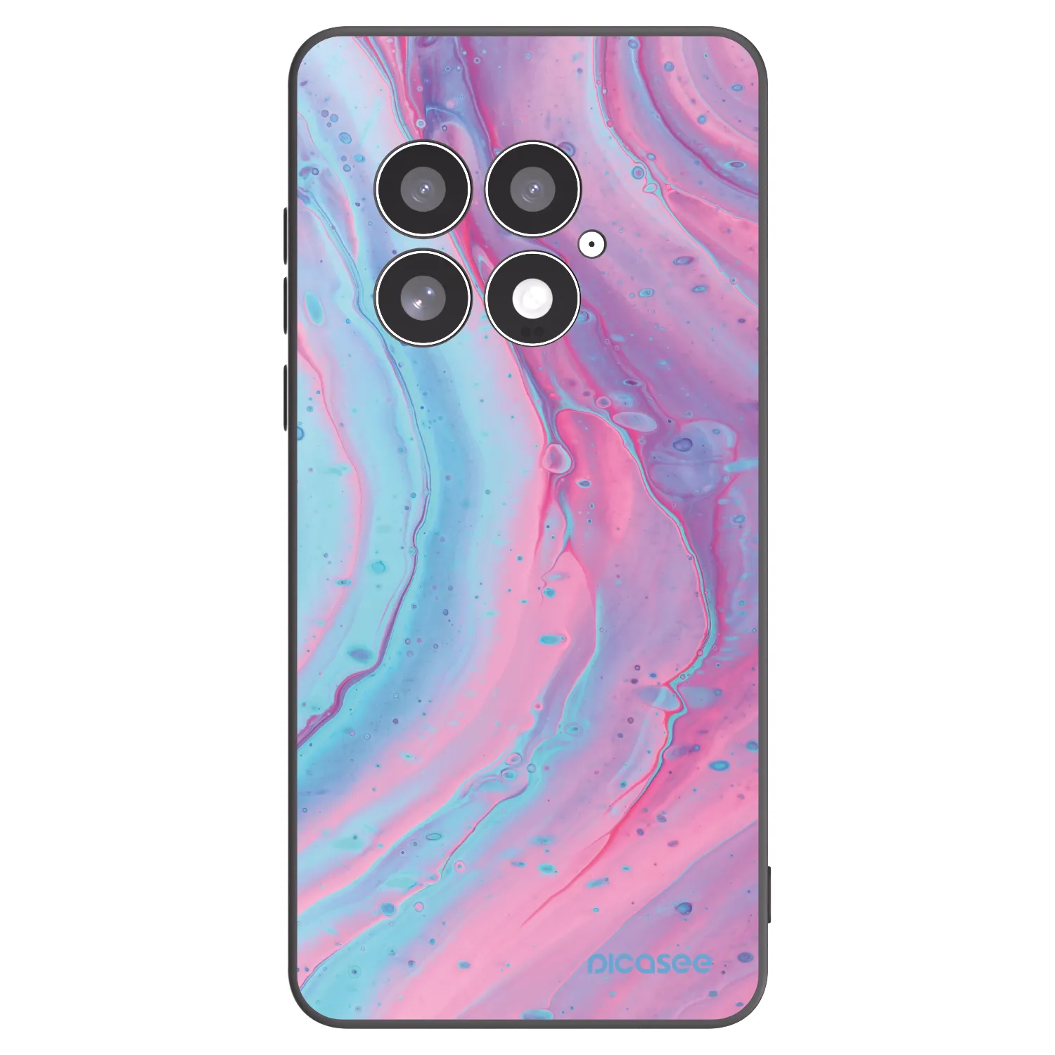 Picasee husă neagră din silicon pentru OnePlus 13 5G - Pink liquid