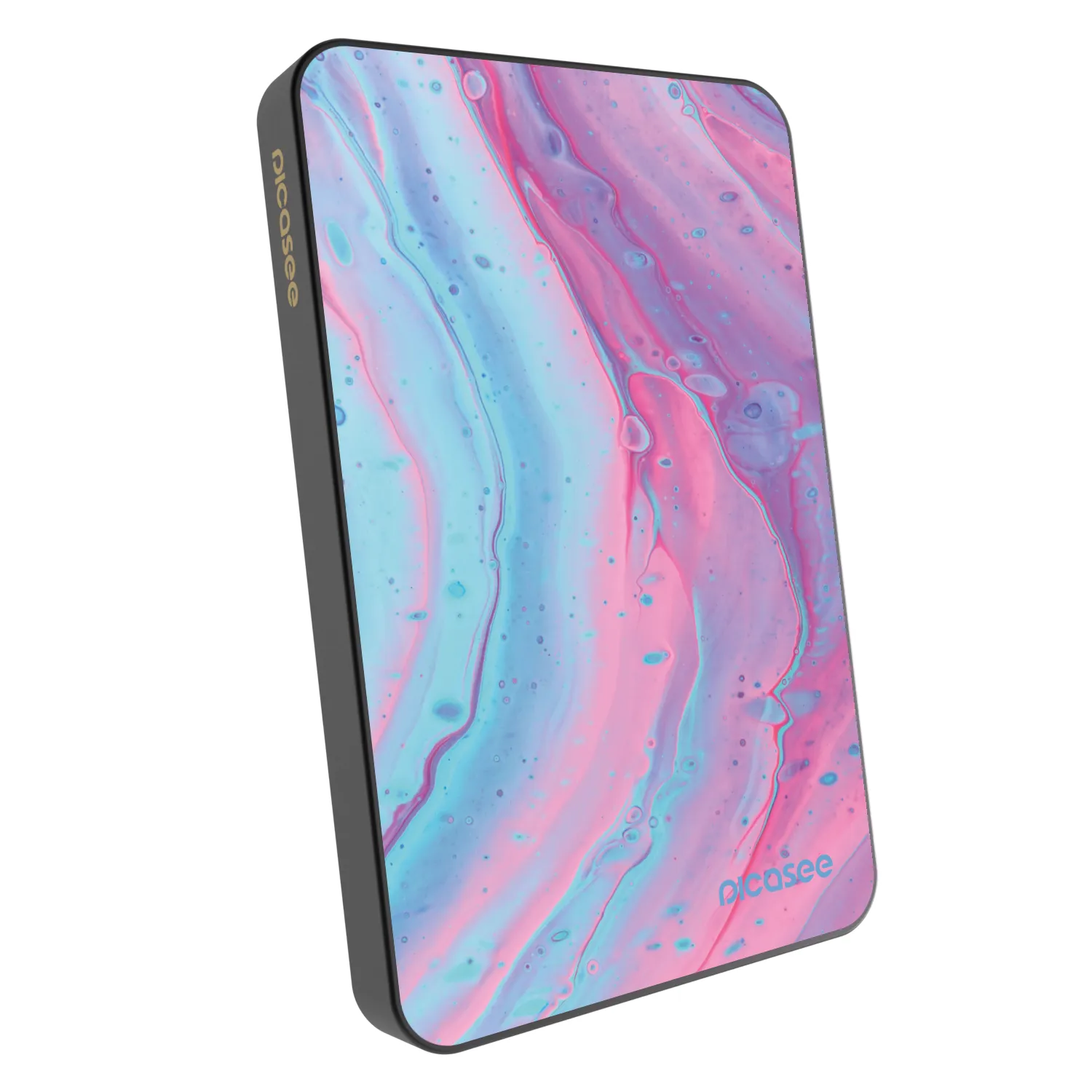 Picasee Powerbank cu MagSafe 5 000 mAh Gri - Pink liquid