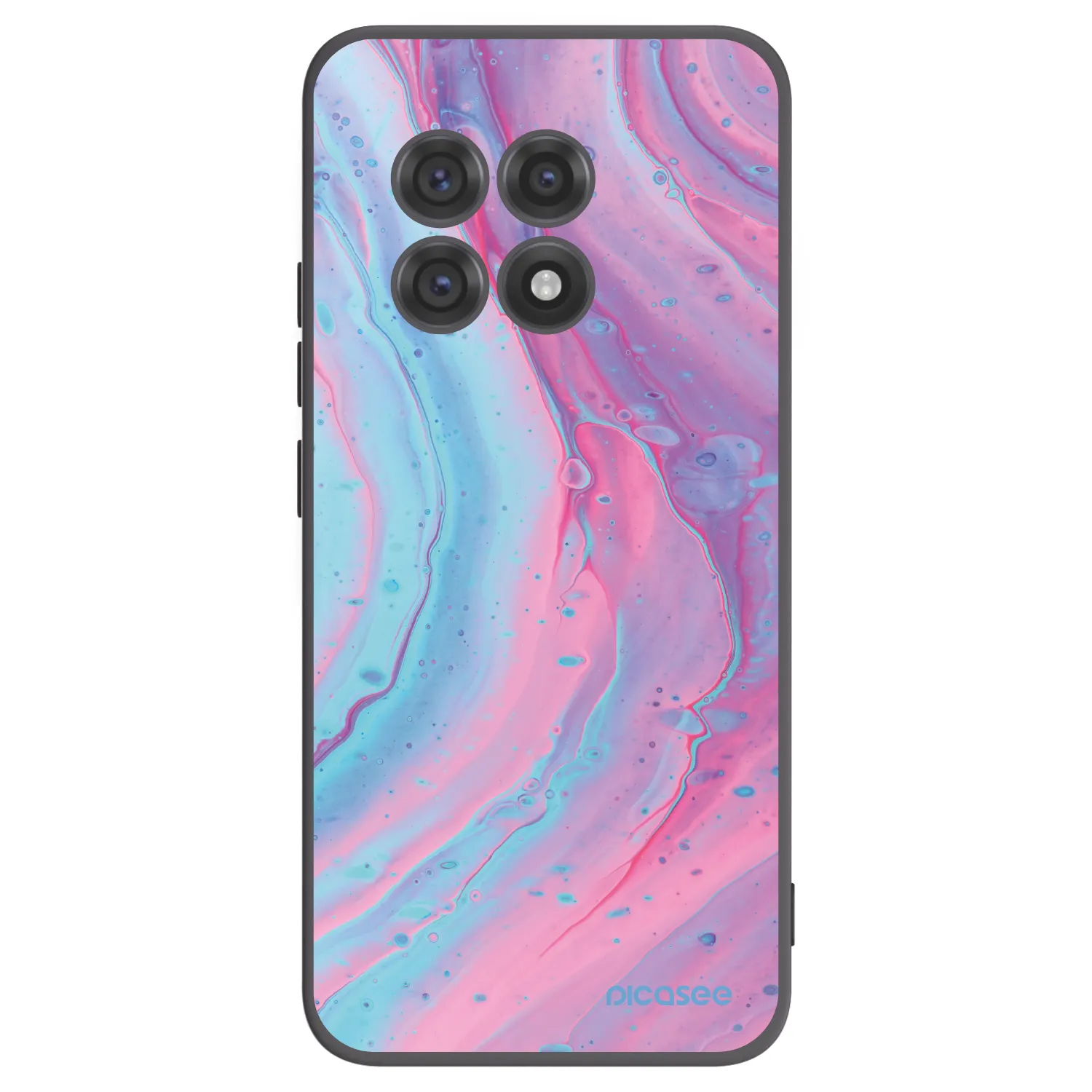 Picasee husă neagră din silicon pentru OnePlus 13R 5G - Pink liquid