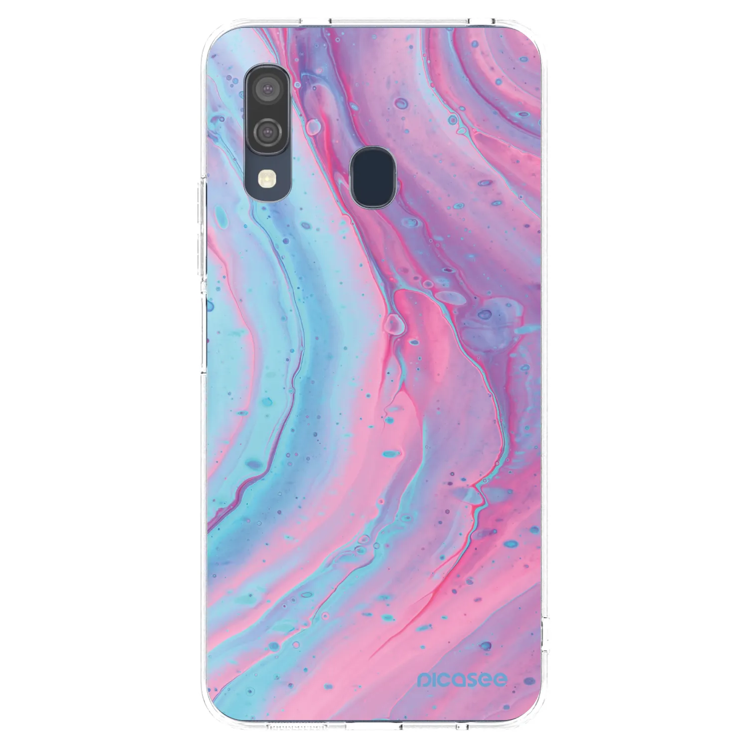 Picasee husă transparentă din silicon pentru Samsung Galaxy A40 A405F - Pink liquid