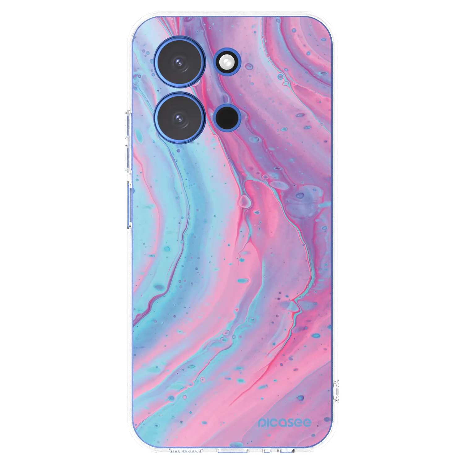 Picasee husă transparentă din silicon pentru Xiaomi Redmi 15C 4G - Pink liquid