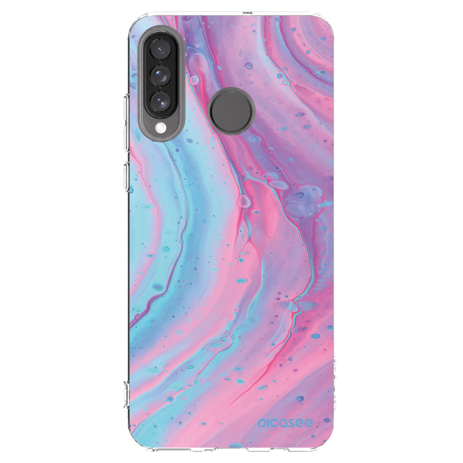 Picasee husă transparentă din silicon pentru Huawei P30 Lite - Pink liquid