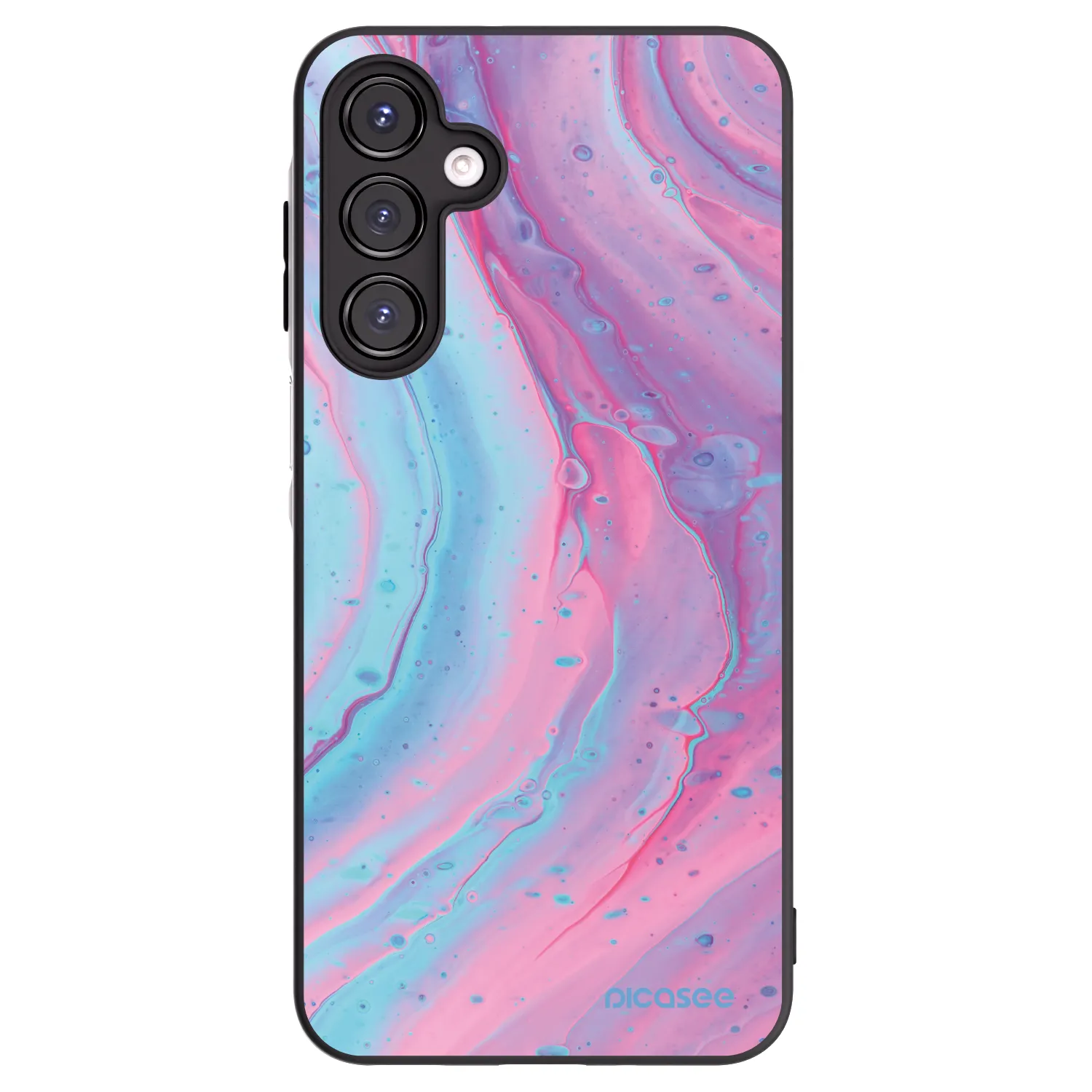 Picasee husă neagră din silicon pentru Samsung Galaxy A16 4G - Pink liquid