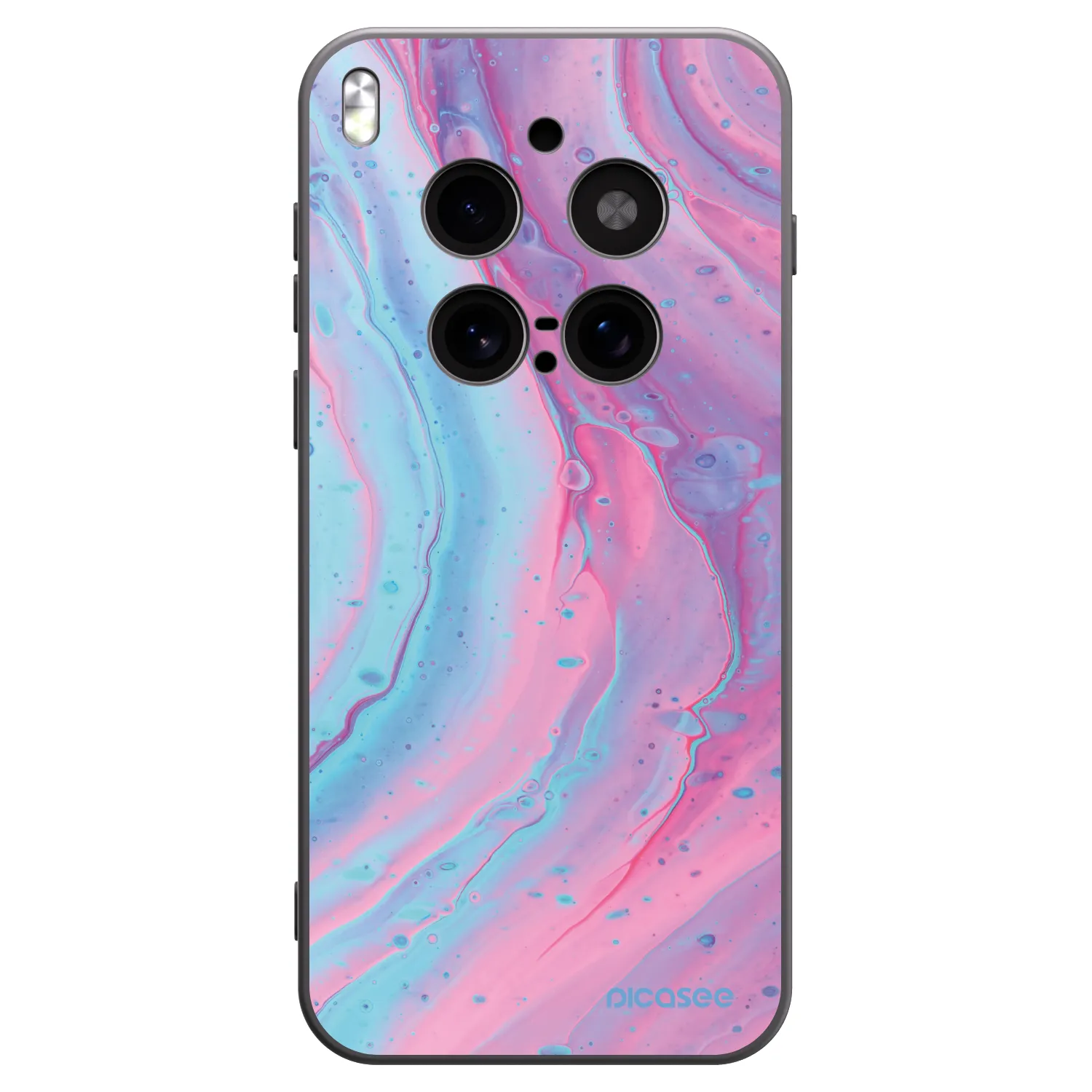 Picasee husă neagră din silicon pentru Vivo X300 Pro - Pink liquid