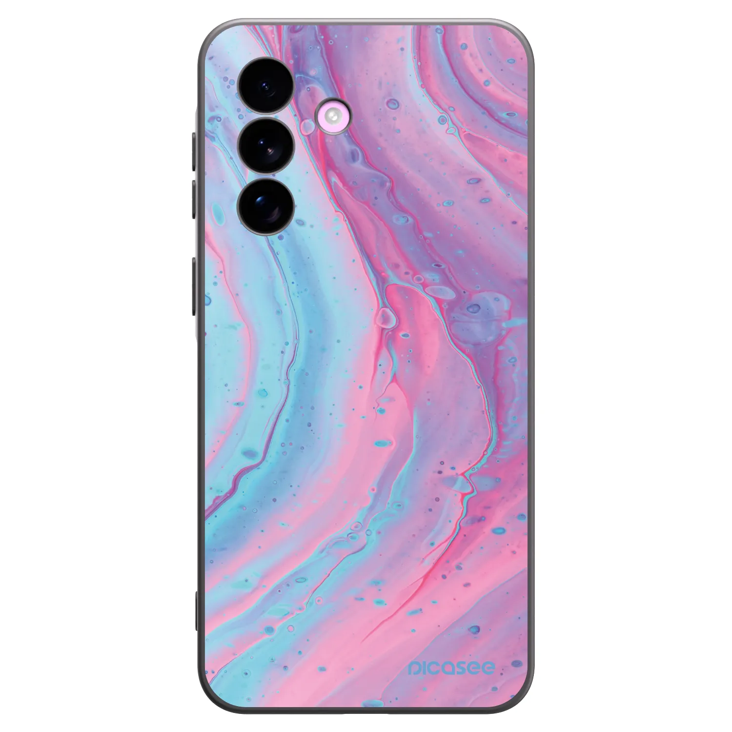 Picasee husă neagră din silicon pentru Samsung Galaxy A57 5G - Pink liquid