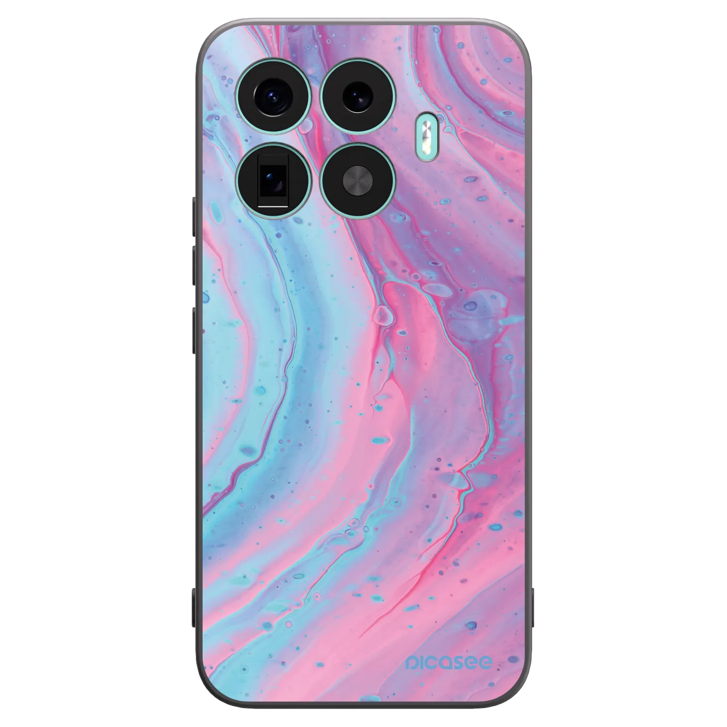 Picasee husă neagră din silicon pentru Xiaomi 17T Pro - Pink liquid
