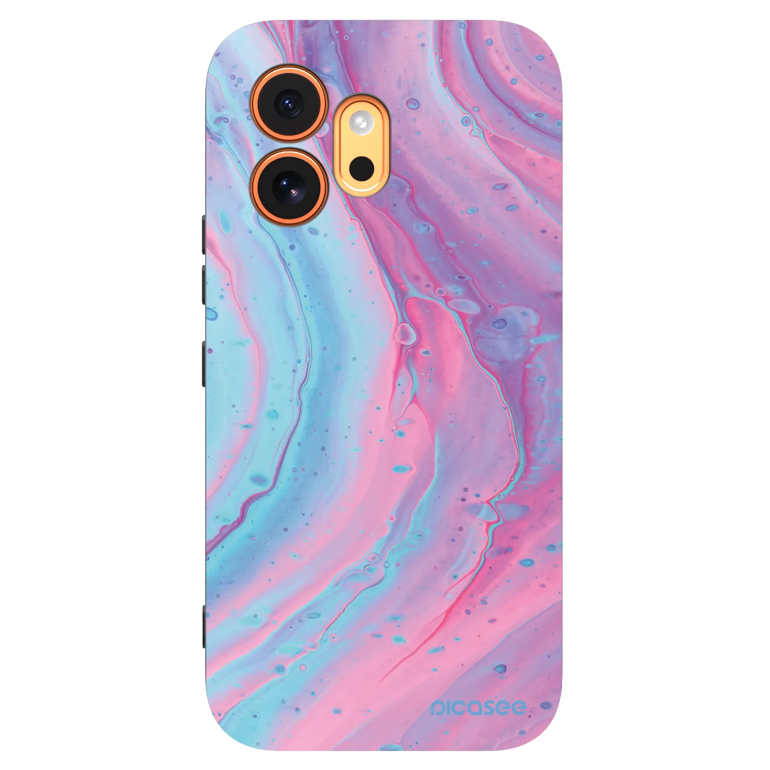 Picasee husă neagră din silicon pentru Honor 600 - Pink liquid