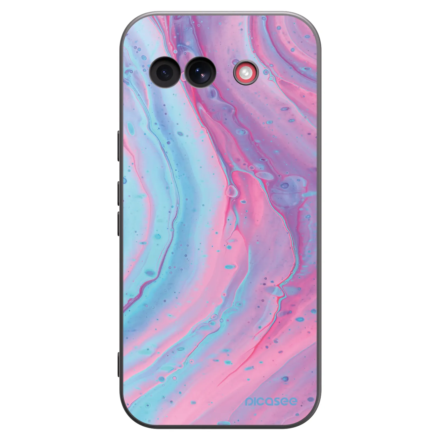 Picasee husă neagră din silicon pentru Google Pixel 10a - Pink liquid