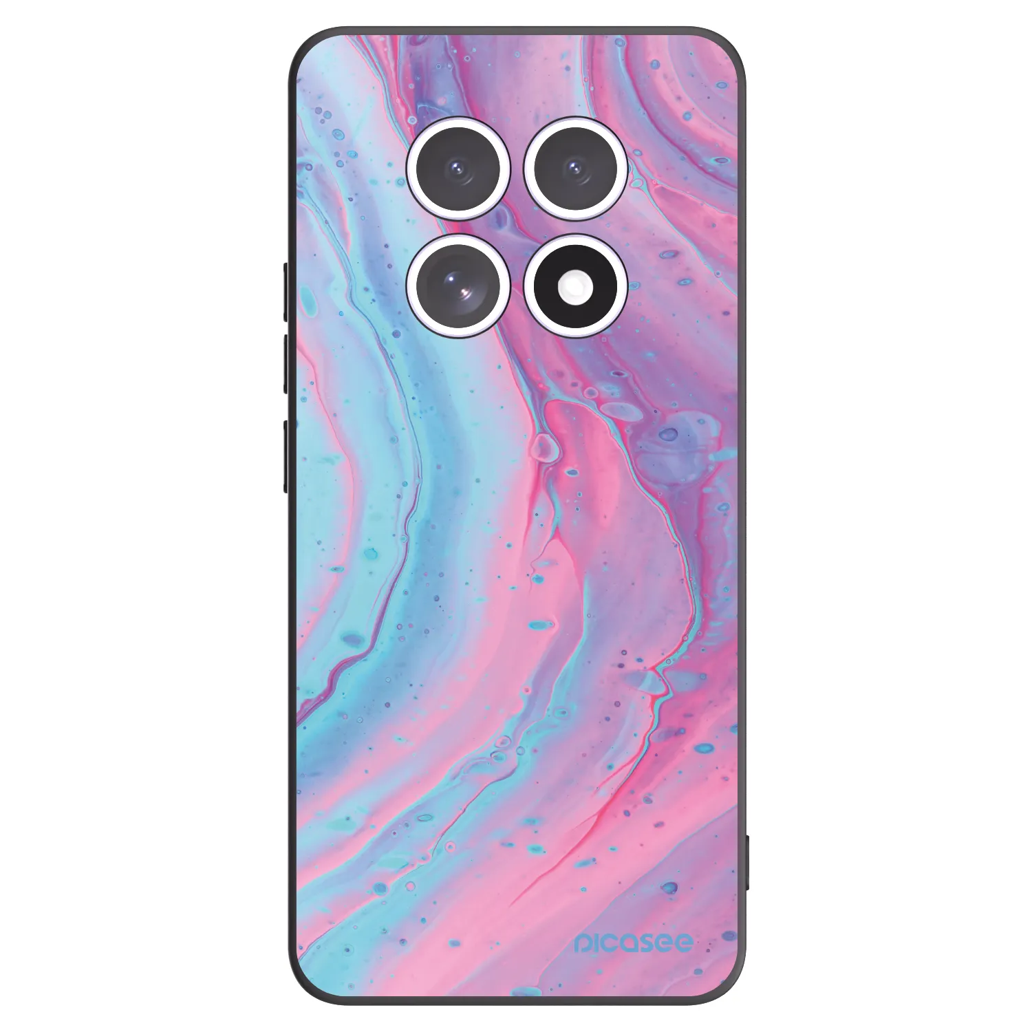 Picasee husă neagră din silicon pentru Xiaomi Redmi Note 15 5G - Pink liquid