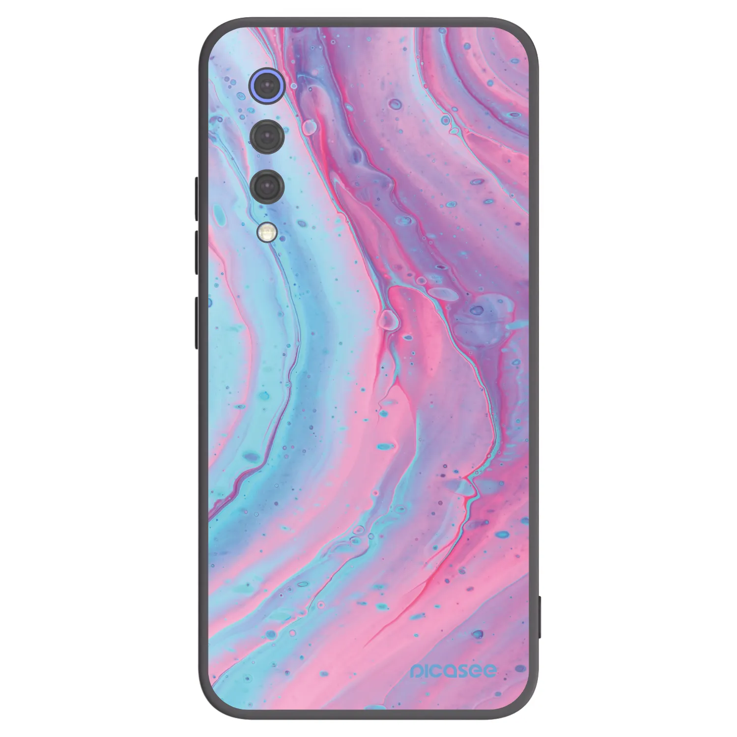 Picasee husă neagră din silicon pentru Xiaomi Mi 9 SE - Pink liquid