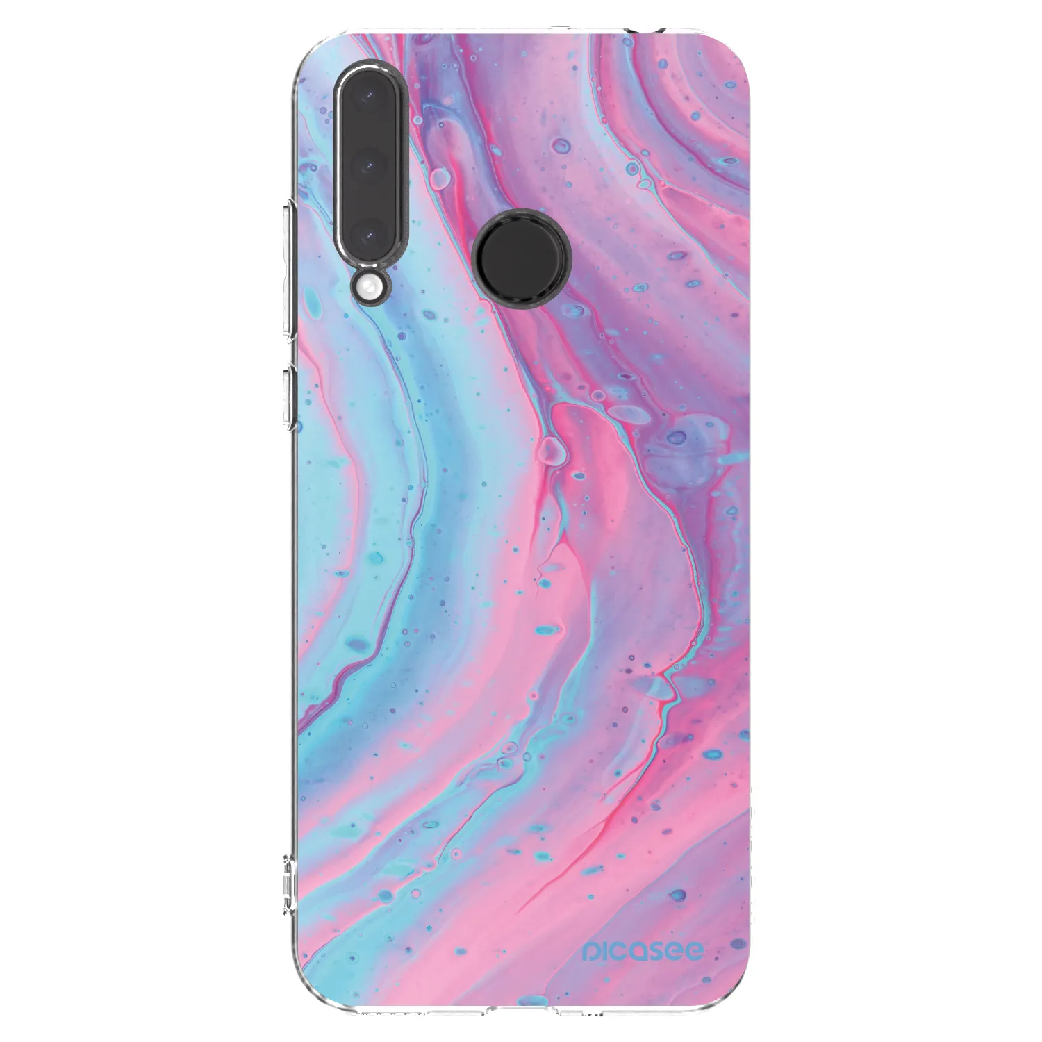 Picasee husă transparentă din silicon pentru Honor 20 Lite - Pink liquid