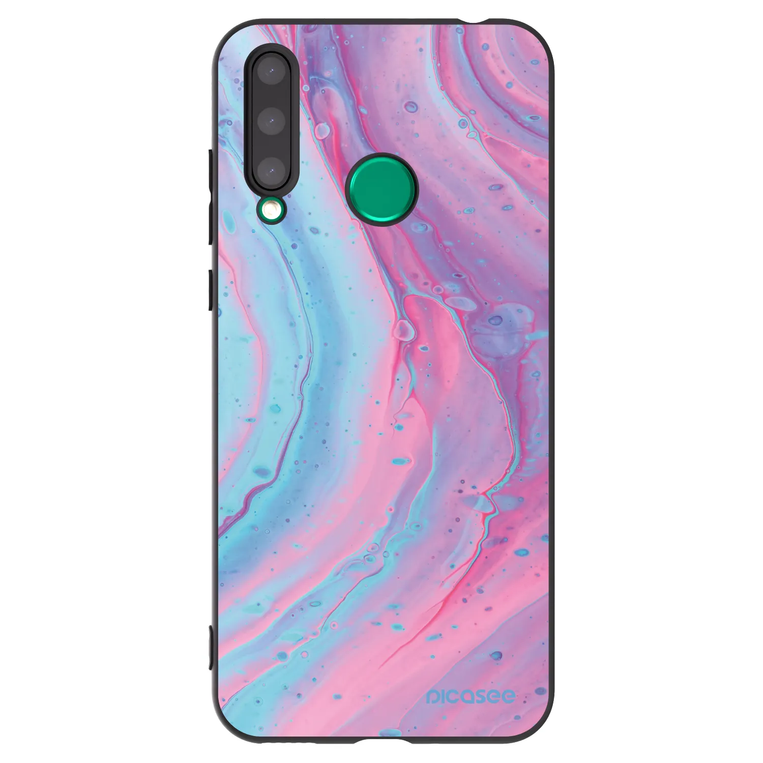 Picasee husă neagră din silicon pentru Honor 20 Lite - Pink liquid