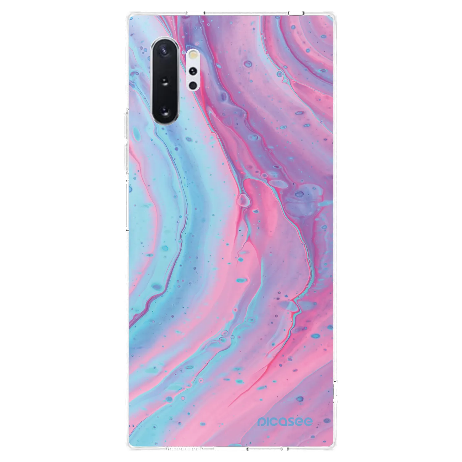 Picasee husă transparentă din silicon pentru Samsung Galaxy Note 10+ N975F - Pink liquid