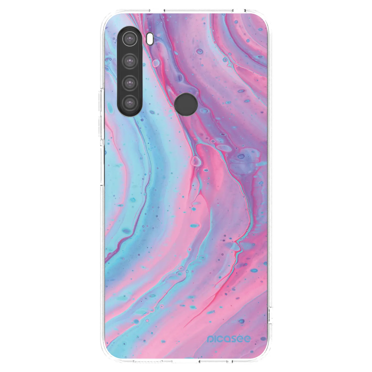 Picasee husă transparentă din silicon pentru Xiaomi Redmi Note 8 - Pink liquid