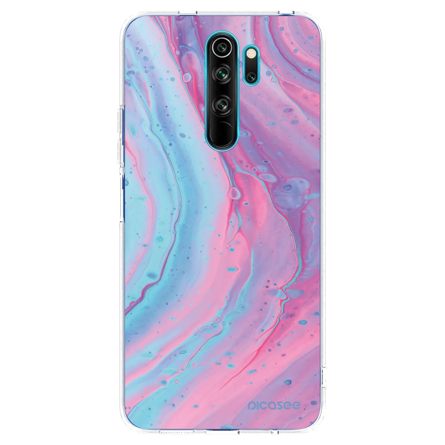 Picasee husă transparentă din silicon pentru Xiaomi Redmi Note 8 Pro - Pink liquid