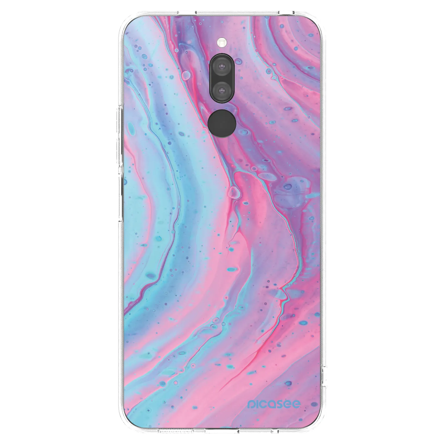 Picasee husă transparentă din silicon pentru Xiaomi Redmi 8 - Pink liquid