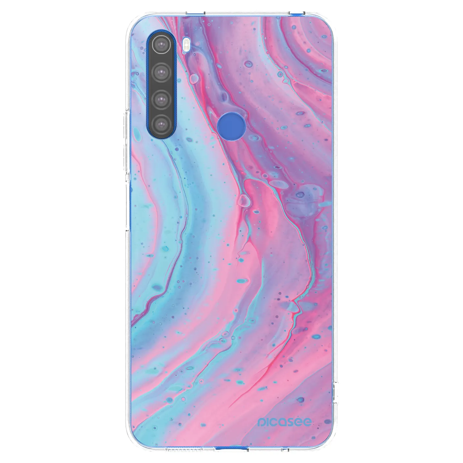 Picasee husă transparentă din silicon pentru Xiaomi Redmi Note 8T - Pink liquid