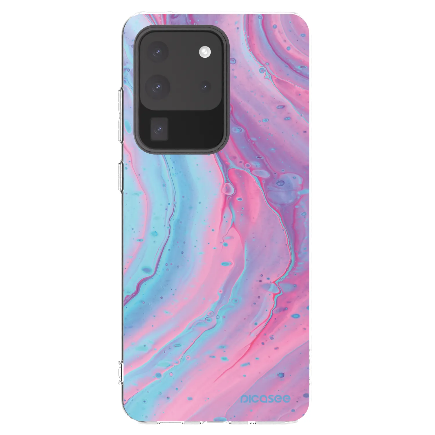 Picasee husă transparentă din silicon pentru Samsung Galaxy S20 Ultra 5G G988F - Pink liquid