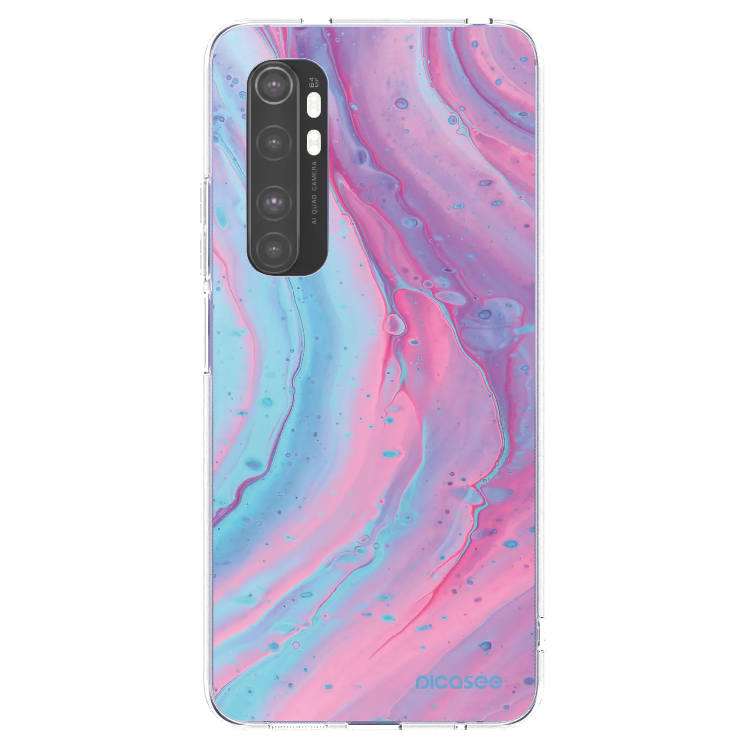 Picasee husă transparentă din silicon pentru Xiaomi Mi Note 10 Lite - Pink liquid