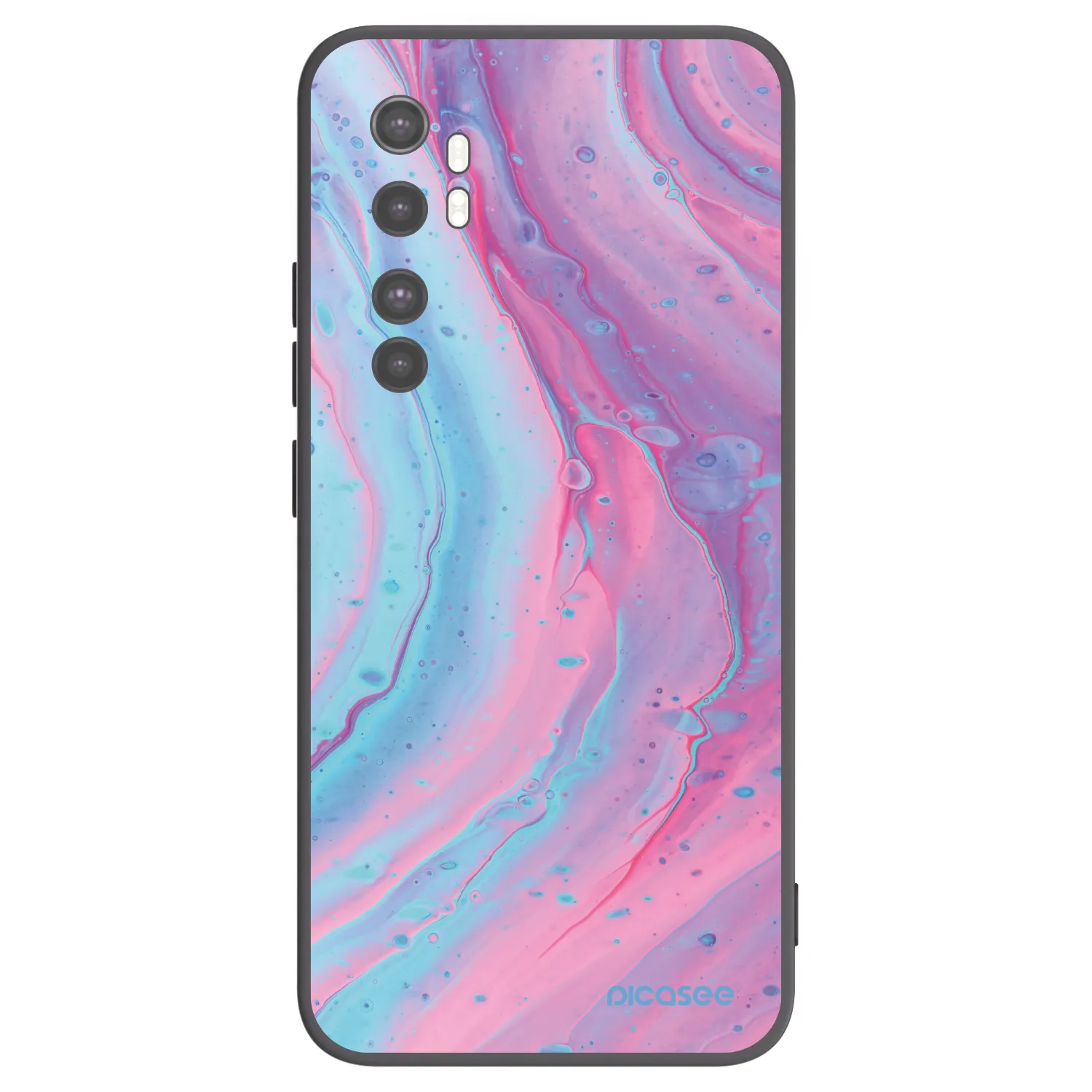 Picasee husă neagră din silicon pentru Xiaomi Mi Note 10 Lite - Pink liquid