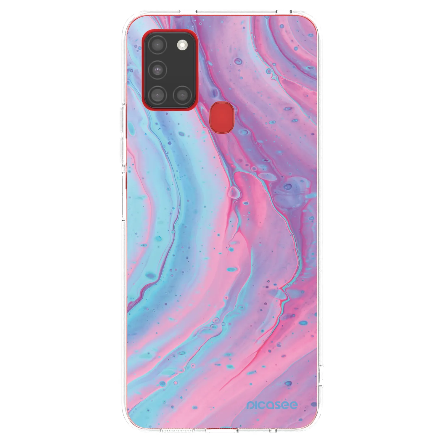 Picasee husă transparentă din silicon pentru Samsung Galaxy A21s - Pink liquid